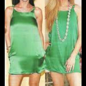 VOOM BY JOY HAN AURORA MINI DRESS IN GREEN Sz Medium